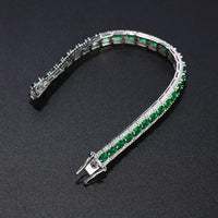 Handmade emerald diamond bangle bracelet jewelry gift for girls