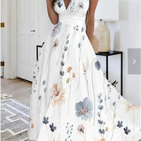 New latest Fashion v neck sleeveless  beach party office holiday dress