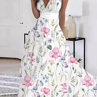 New latest Fashion v neck sleeveless  beach party office holiday dress