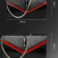 Crocodile pattern leather bag women cowhide shoulder clutch