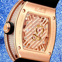 TIELBO sapphire luminous hands crystal hollow design mechanical watch