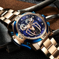 REEF TIGER Sport Automatikuhr – Skelett-Design mit Spider-Zifferblatt