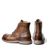 Men genuine leather handmade high quality comfortable boots