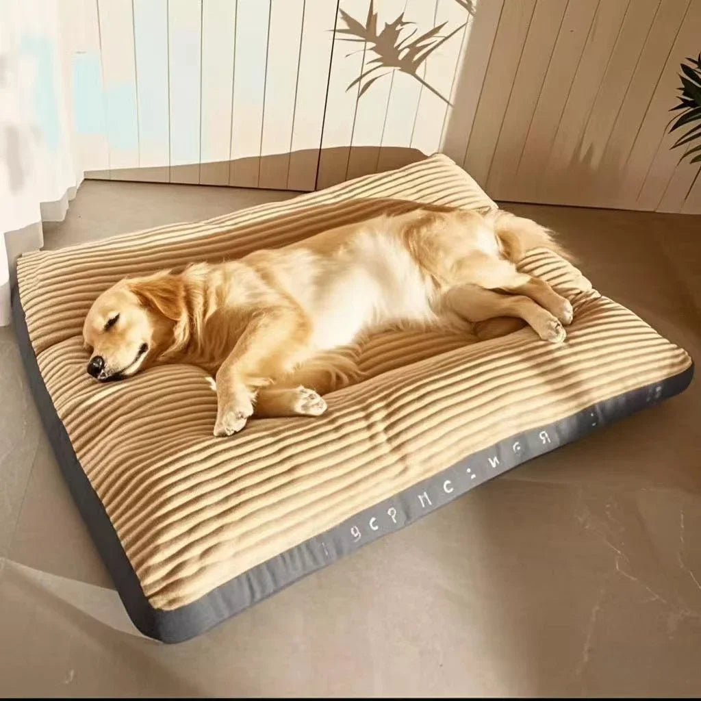 Cord Hundekörbchen XXL 115x80cm Waschbar - Luxus Dog Bed für Große Hunde mit Abnehmbarem Bezug