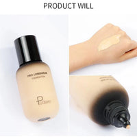 Face liquid foundation makeup waterproof base whitening cover dark circle