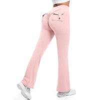 Women Flare pocket leggings high waist Breathable street style