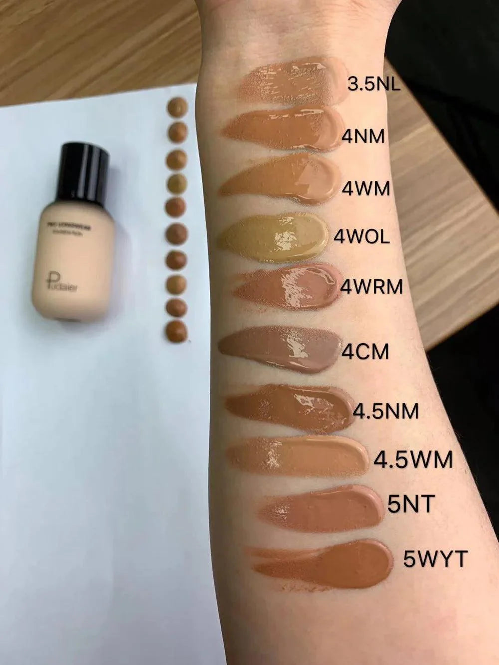 Face liquid foundation makeup waterproof base whitening cover dark circle