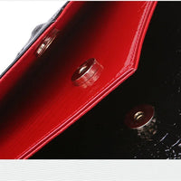 Crocodile pattern leather bag women cowhide shoulder clutch