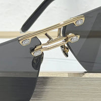 Luxury rimless polygon sunglasses – high street unisex eyewear