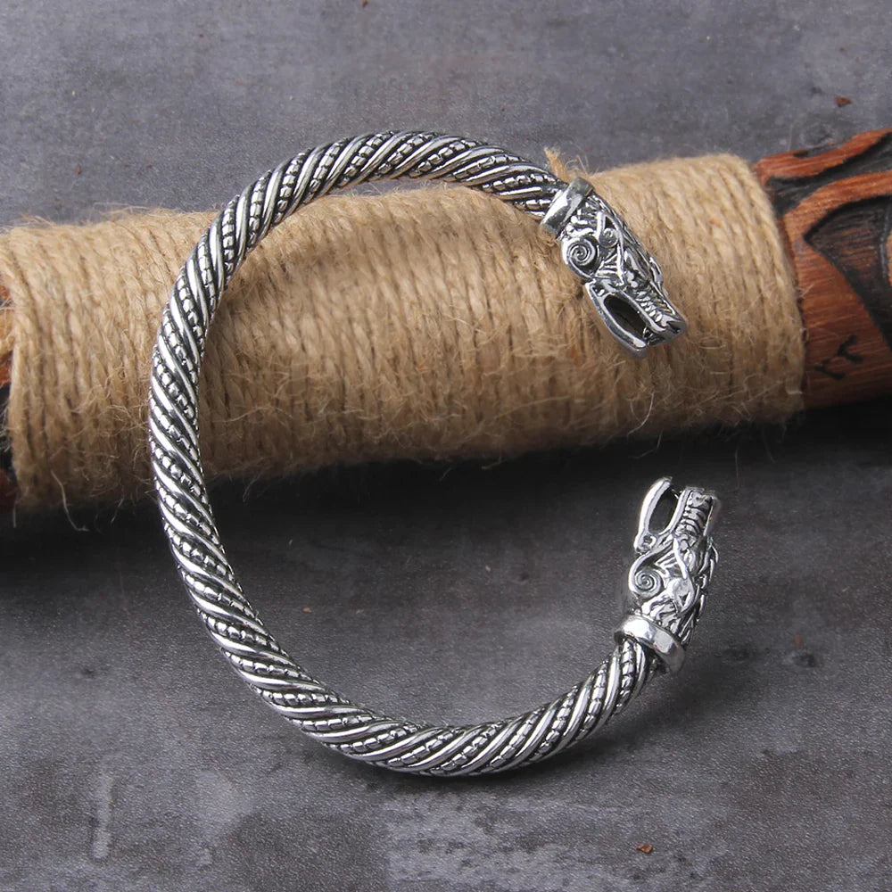 Viking bracelet wristband alloy metal bracelet