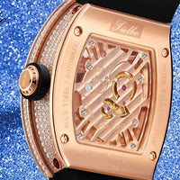 TIELBO sapphire luminous hands crystal hollow design mechanical watch