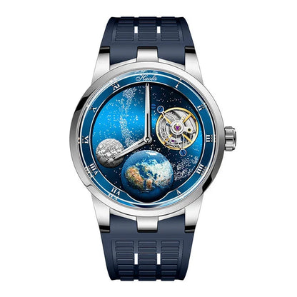 Haofa luxury men watch carrousel sapphire starry dial mechanical wristwatch