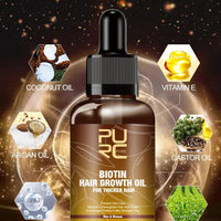 PURC,Biotin fast hair growth oil shampoo conditioner set anti hair loss