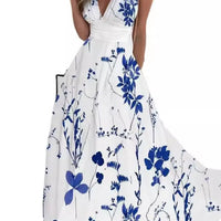 New latest Fashion v neck sleeveless  beach party office holiday dress