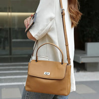 Designer ladies leather bag retro shoulder & crossbody office purse
