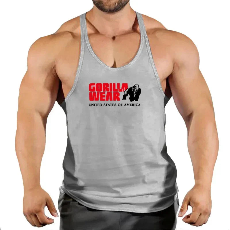 Men gym stringer tank – muscle workout vest for fitness