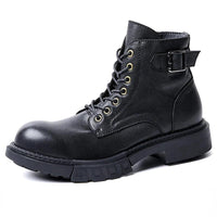 Classic handmade vintage leather ankle boots genuine leather