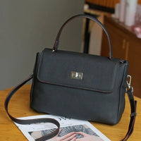 Designer ladies leather bag retro shoulder & crossbody office purse