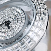 Women fashion crystal quartz wristwatch elegant bracelet ladies gift