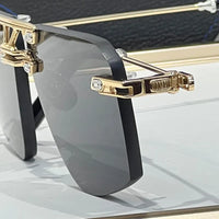 Luxury rimless polygon sunglasses – high street unisex eyewear