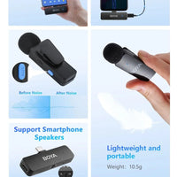 BOYA-V4U wireless microphone for phone & pc video recording live streaming