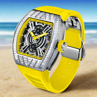 TIELBO sapphire luminous hands crystal hollow design mechanical watch