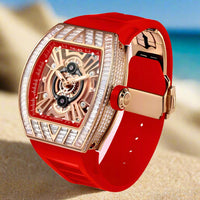 TIELBO sapphire luminous hands crystal hollow design mechanical watch