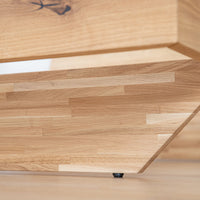 Turin Massivholz Eichenbett 140-180cm mit Holzbeinen und doppelter Rückenlehne