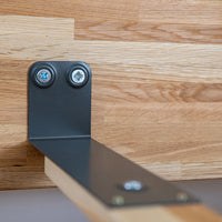 Turin Massivholz Eichenbett 140-180cm mit Holzbeinen und doppelter Rückenlehne