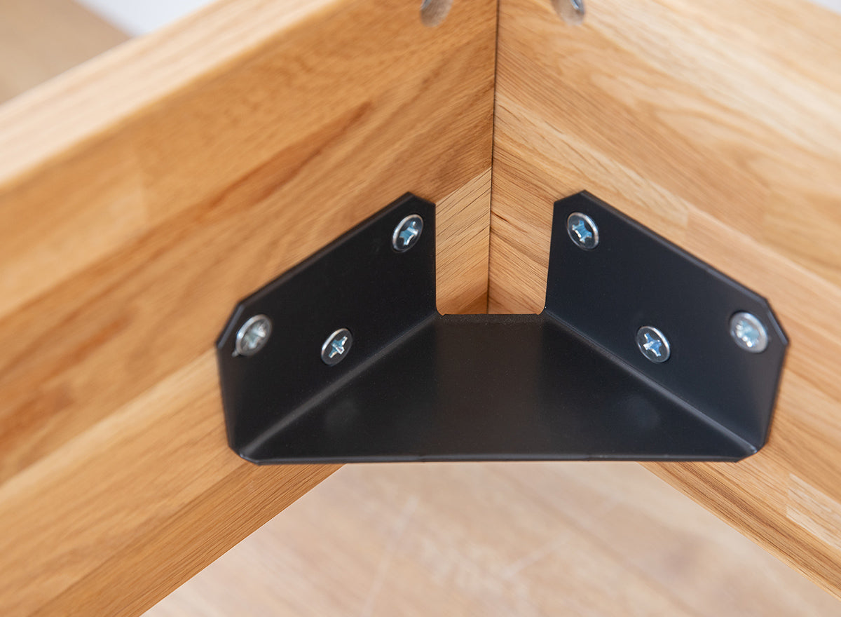 Turin Massivholz Eichenbett 140-180cm mit Holzbeinen und doppelter Rückenlehne