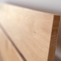 Turin Massivholz Eichenbett 140-180cm mit Holzbeinen und doppelter Rückenlehne