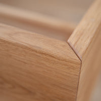 Turin Massivholz Eichenbett 140-180cm mit Holzbeinen und doppelter Rückenlehne