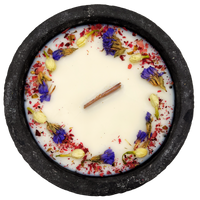 Black Edition HANDGEMACHTE Citronella BETONKERZE - Stilvolle Sojawachskerze für Ihr Zuhause. Outdoor Kerze mit Blütenverzierung und HOCHWERTIGEM Holzdocht aus dem Südschwarzwald