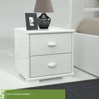 Vanessa Kiefer Massivholz Nachttisch Nachtschrank | 2-Schubladen | 100% Bio Kiefer