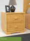 Vanessa Kiefer Massivholz Nachttisch Nachtschrank | 2-Schubladen | 100% Bio Kiefer