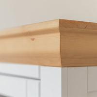 Milano Elite Massivholz Kiefer Vitrine 2D | Farbe Weiß/Kiefer