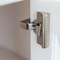 Milano Elite Massivholz Kiefer Schubladen Vitrine 1-Türig | Farbe Weiß/Kiefer