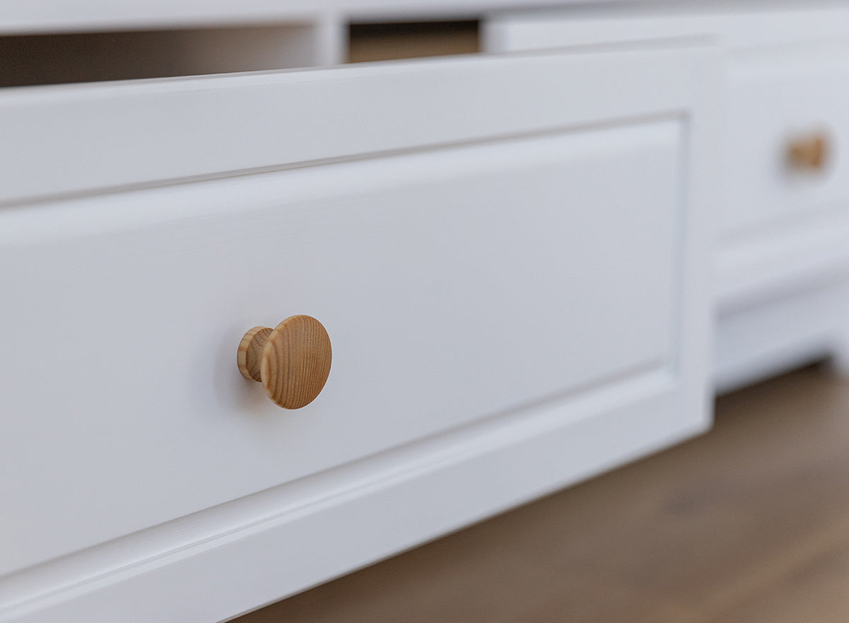 Milano Elite Massivholz Kiefer Kommode 3.3 | Farbe Weiß/Kiefer