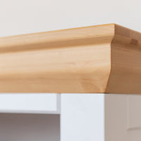 Milano Elite Massivholz Kiefer Schubladen Vitrine 1-Türig | Farbe Weiß/Kiefer