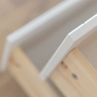 Milano Elite Massivholz Kiefer Schubladen Vitrine 1-Türig | Farbe Weiß/Kiefer