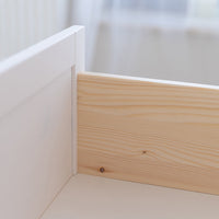 Milano Elite Massivholz Kiefer Vitrine 2D | Farbe Weiß/Kiefer