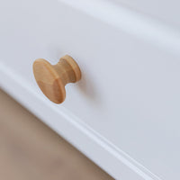 Milano Elite Massivholz Kiefer Vitrine 2D | Farbe Weiß/Kiefer