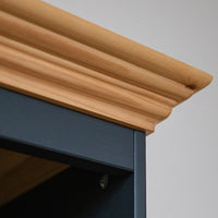 Bologna Elegante Massivholz Kiefer große TV-Schrank Kommode | Farbe Graphit - Kiefer