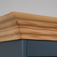 Bologna Elegante Massivholz Kiefer Kommode 4.3 | Farbe Graphit - Kiefer