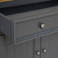 Bologna Elegante Massivholz Kiefer Kommode 4.3 | Farbe Graphit - Eiche