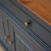 Bologna Elegante Massivholz Kiefer Kommode 4.3 | Farbe Graphit - Eiche