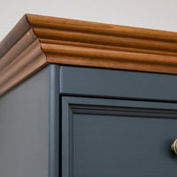 Bologna Elegante Massivholz Kiefer Kommode 4.3 | Farbe Graphit - Eiche