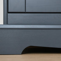 Bologna Elegante Massivholz Kiefer Vitrine 1-Türig | Farbe Graphit - Eiche