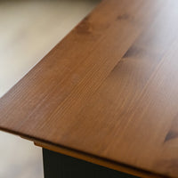 Bologna Elegante Massivholz Kiefer kleiner Couchtisch | Farbe Graphit - Eiche