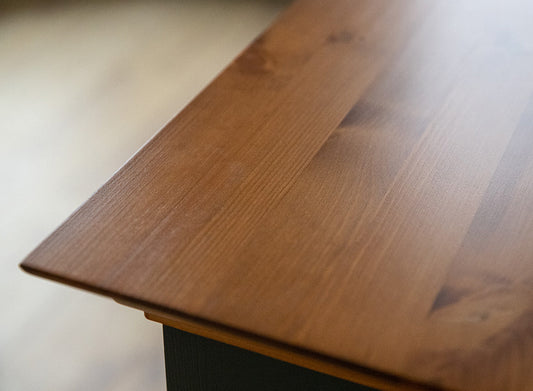 Bologna Elegante Massivholz Kiefer kleiner Couchtisch | Farbe Graphit - Eiche